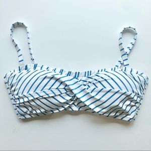 NEW Ralph Lauren swim top -white/blue Size 6